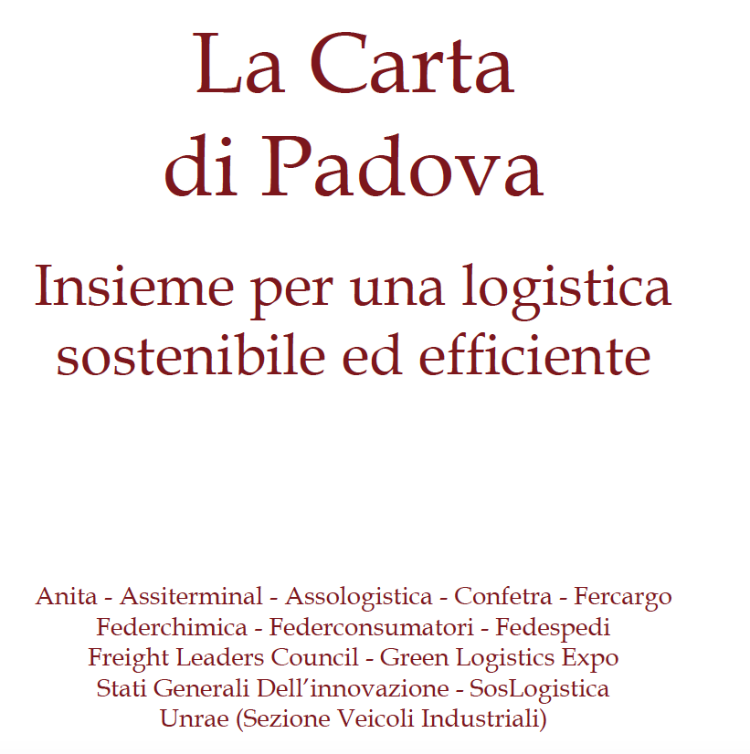 ANITA firma la Carta di Padova, Manifesto per una logistica efficiente e sostenibile